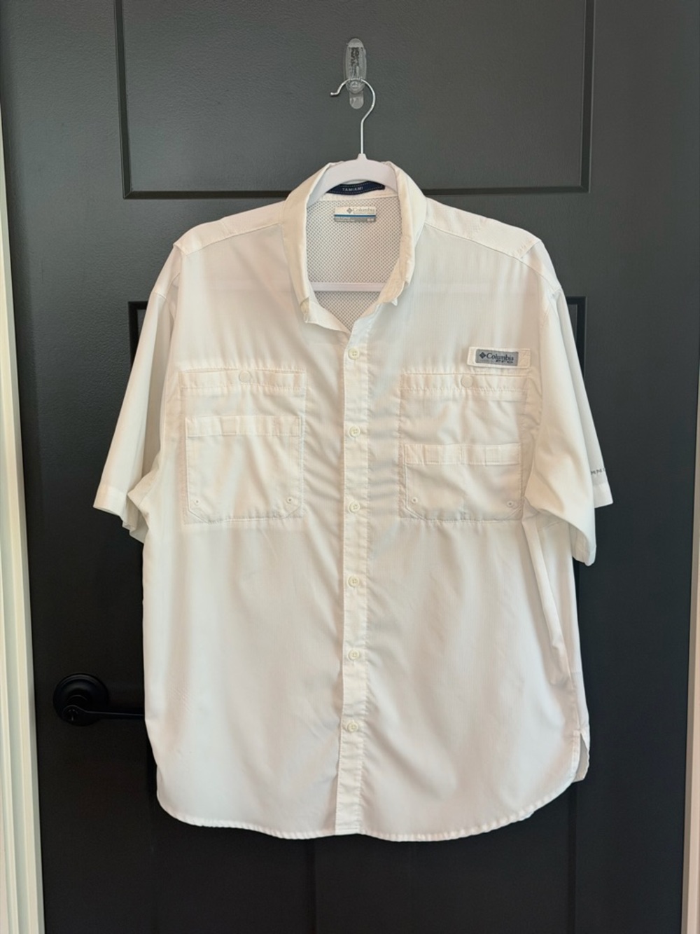 Columbia Men’s Short Sleeve Button-Down Shirt - White